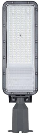 damastoreitalia Lampione armatura Stradale LED 100w, 220V, 10000 Lumen, Luce Naturale, Impermeabile IP65, Alluminio, Inclinazione Regolabile (100W - Grigio - Luce Naturale)