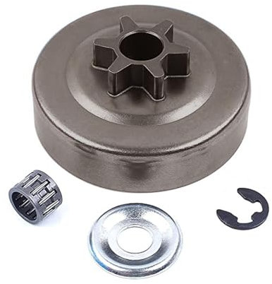 Kit 3/8 Ruota Dentata Frizione, Kit Pignone 3/8 6Z con Cuscinetto a Rulli e Disco per Motoseghe MS170, MS180, MS210, MS230, MS250, Modelli 017, 018, 021, 023, 025, Codice Ricambio 1123 640 2005