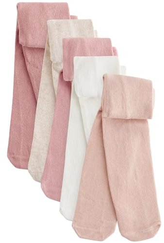 NEXT Bambina Confezione da 5 paia di collant per neonati Rosa 3 Mesi-6 Mesi