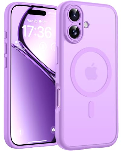 TOCOL for iPhone 17 Case, Compatible with MagSafe, Light Purple | Full Camera Protection, Built-in Magnets, 15FT Military-Grade Shockproof Thin Slim Translucent Matte Phone Cover