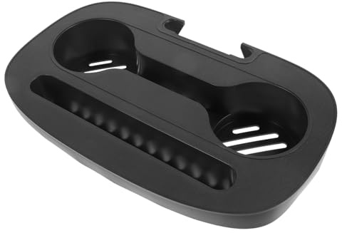 IMIKEYA Bandeja Soporte para Tazas De Plástico para Sillas De Camping y Jardín Antideslizante Resistente La Intemperie con Espacio para Móviles y Accesorios Fácil Instalación para Sillones
