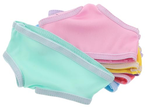 TOYANDONA Lot de 6 Culottes pour Poupée 45 CM sous-Vêtements Colorés en Tissu Lavables Ensembles de Vêtements pour Poupées Réalistes Accessoires pour Jeux D’Imitation et Tenues Variées
