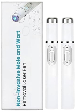 Nicht-invasiver Warzenentferner-Stift, Hautfleckenentferner-Stift, wirksame Warzenbehandlung, schnelle und schmerzfreie Lösung, tragbarer Warzenentferner für Gesicht und Körper (2PCS)