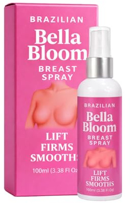 Bella Bloom Spray pour poitrine | Spray liftant et raffermissant (huile gel crème) pour une apparence de poitrine plus lisse ressemblant à un modèle