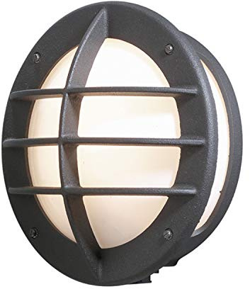 Konstsmide Oden Wandleuchte, B: 31 cm, T: 15 cm, H: 31 cm, 1 x 60 W, IP23, lackiertes Aluminium, schwarz 516-752