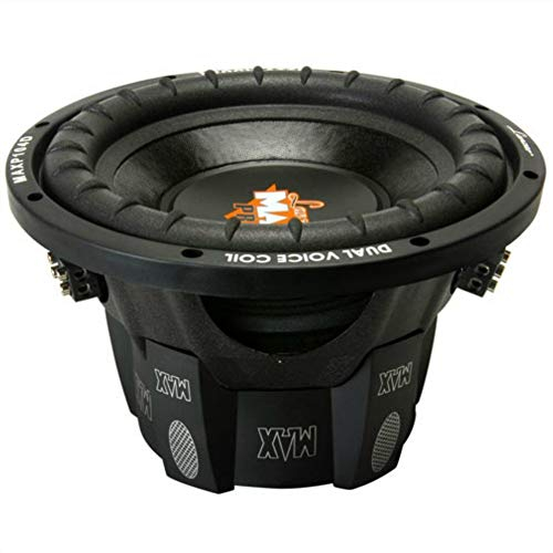 1 LANZAR MAX PRO MAXP104D subwoofer da 10 25,00 cm 250 mm di diametro da 600 watt rms e 1200 watt max dvc doppia bobina 4 + 4 ohm, 1 pezzo