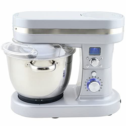 H.Koenig KMC90 Cooking Küchenmaschine, 3 Koch-Programme, 10 Rührstufen, 1200 W, grau