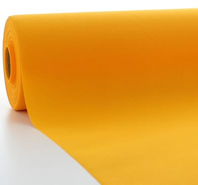 Sovie HORECA Linclass Airlaid Tischdeckenrolle Curry/Orange - Tischdecke 118cm x 25m - Einfarbige Papiertischdecke Rolle - Ideal für Party & Hochzeit