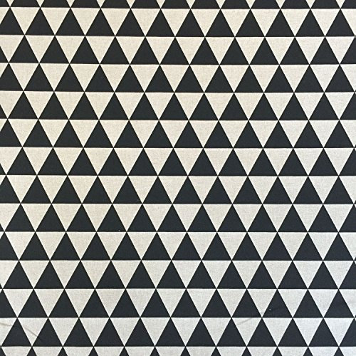 Monotone Pyramide Design Baumwolle Rich Leinen Look Stoff für Vorhänge Jalousien Craft Quilting Patchwork & Upholstery 139,7 cm 140 cm breit, Meterware,