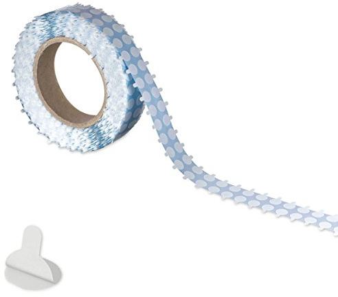 MASHPAPER Doppelseitige Klebepunkte 10 mm | transparent, einseitig ablösbar | 5.000 Stück je Rolle, transparente Klebepunkte stark/schwach klebend (einseitig ablösbar), mit praktischer Abziehhilfe,482010