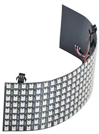 WESIRI 8x32 LED Matrix 256 Pixels WS2812B Digital Flexible LED Panel Individually Addressable Full Dream Color DC5V
