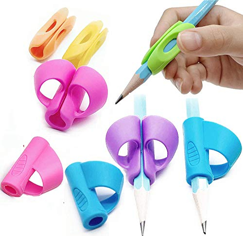 UWinsic 8x Schreibhilfe für Stift Kinder - Schreiblernhilfe Grip Schreiblernstift Bleistift Griffe Kinder Stifthalter Bleistifthalter Haltung Rechts