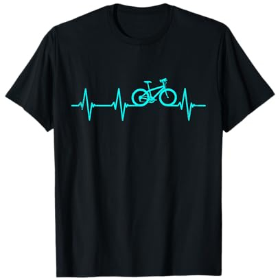 Vélo de Montagne Battement de cœur Cycliste Cool vélo T-Shirt