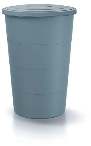 Prosperplast Barril de Agua de Lluvia 160L Smooth de plastico en Color Gris Claro (Largo) x 60 (Ancho) x 87,8 (Altura) cm