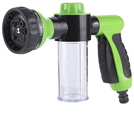 Aiuphing pistola acqua giardino, 8 modalità per la regolazione del flusso d'acqua, pistola irrigazione giardino per Doccia Giardino, Lavaggio auto, Pulizia Marciapiede e Pet Balneazione (verde)