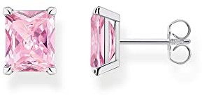 THOMAS SABO Ohrstecker mit pinkem Stein Silber 925 Sterlingsilber