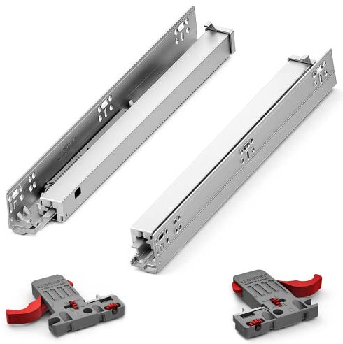 Tandem Soft Close Drawer Runners Undermount Full Extension 40kg up to 19mm Thickness 500mm