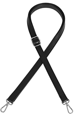 Verstellbarer Schultergurt, 1 Stück Tasche Schultergurte Gurt Riemen, Frauen Leder Schulterriemen Taschenriemen, Längenverstellbarer 70-130cm (Schwarz)