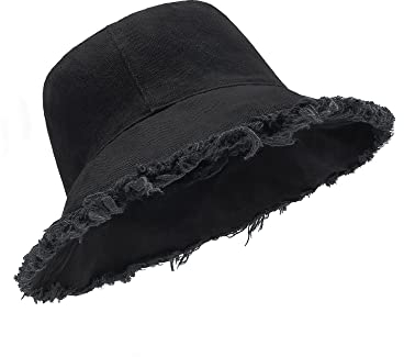 Zylioo XXL/3XL Reversible Fischerhut Für Großen Kopf,Frayed Sonnenschutz Anglerhut, UV/UPF 50+ Bucket Hat