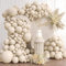 Guirnalda de globos Blanco arenoso, 105 Piezas 5 10 12 18 pulgadas Guirnalda Globos Cumpleaños Blanco arenoso, Kit de arco de guirnalda de globos para Cumpleaños Fiesta Baby Shower Bodas Decoración