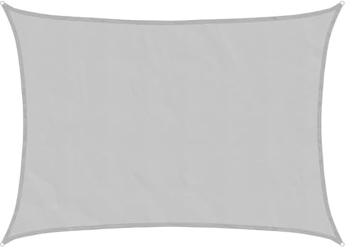 vidaXL Vela Parasole Grigio Chiaro 8x6 m 100% Poliestere Oxford, tenda da sole, baldacchino ombreggiante, vela ombreggiante per patio