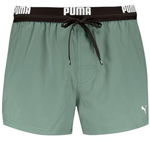 PUMA SWIM MEN LOGO SHORTS 1P, Mörkgrön, S