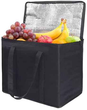 QXCFTW Cooler Bag, 35L Insulated Food Carrier, 1.5H Temperature Control, Keeps Your Food Hot or Cold, Large Capacity, Strong Weight-Bearing, Zipper Closure, for Picnics, Camping, Catering, Beach Days