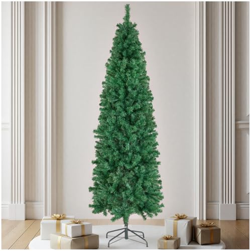 tectake® árbol de Navidad Artificial, frondoso y Realista, fácil Montaje, Soporte metálico, Adorno Navidad, Pino de Navidad, arbol de Navidad de Apariencia Natural, Adornos navideños - 200 cm Verde