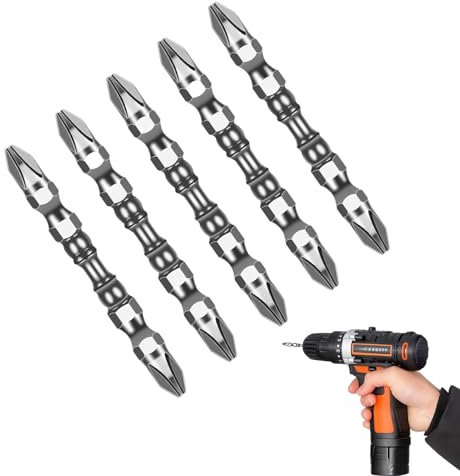 Punte per cacciavite magnetico per trapano, set di punte per trapano magnetiche, 5 pezzi, punte elettriche di precisione magnetiche assortite, per cacciavite a vite