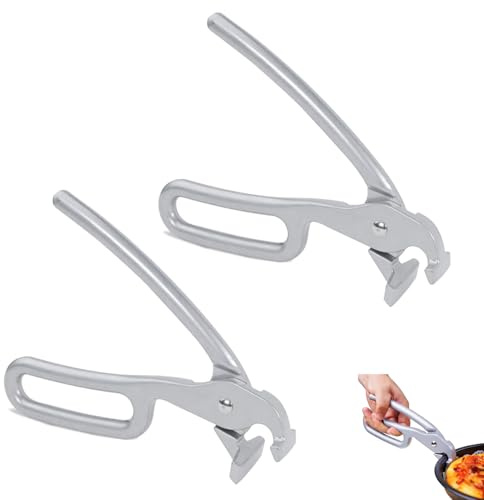Kopinma Heavy Duty Pizza Pan Gripper, Stainless Steel Anti Scald Plate Gripper, Anti Scald Bowl Holder Clip, Pizza Pan, Oven Safe Clips for Baking Pan, Dish Gripper Tool for Deep Pizza Pans