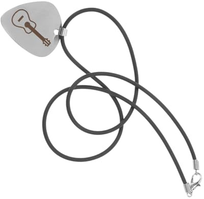 Sosoport Guitar Pick -anhänger Charms Anhänger Gitarre Halskette Mit Plektrum-anhänger Halskette Auswählen Wählen Sie Den Halter Für Gitarristen Guitae Nimmt Halskette Stahl Silver