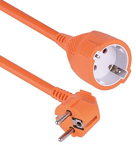 Electraline 01627LV Prolunga giardino 20M Spina e Presa Schuko 16A adatta per elettrodomestici da giardinaggio