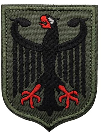 DEU Tyskland örn lapp kardborreband roligt kardborreband lapp militär broderi taktisk lapp, broderi märke för taktiska kläder ryggsäck jackor hundsele militär 1 styck