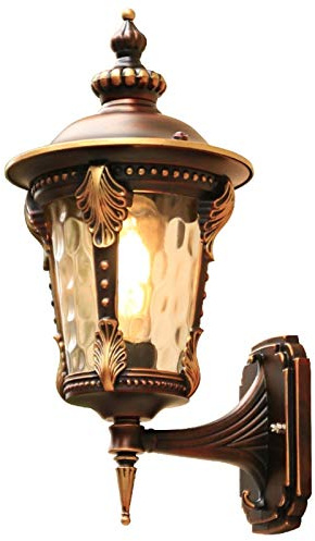 GWJKG Lampe Exterior Wall Light con Semi Trasparente Schermo di Vetro Esterno murale, IP65 Luce Parete Impermeabile, Lampada a Banner Esterna casa, apparecchi per Il Giardino Extérieurs