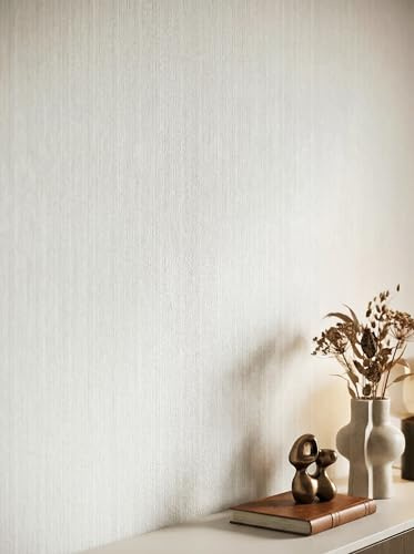 Newroom Vliestapete Hellgrau Uni Modern Strukturtapete Wohnzimmer | Leinenoptik mit seidigem Schimmer in kühlem Grauweiß, Tapete für Schlafzimmer, Wandtapete Büro
