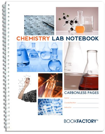 BookFactory Chemistry Lab anteckningsbok – (8,5 tum x 11 tum) – vetenskapliga gallersidor, hållbart genomskinligt fodral, tråd-O-bindning – sidstorlek: 21,6 cm x 27,9 cm) självsäker 8 1/2 tum x 11 tum