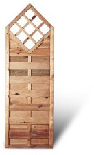 MEIN GARTEN VERSAND Stabiler Sichtschutz Holzzaun mit Rankhilfe Maß 60 x 180 auf 150 cm (Breite x Höhe) aus Kiefer/Fichte Holz, druckimprägniert Berlin Rankgitter II