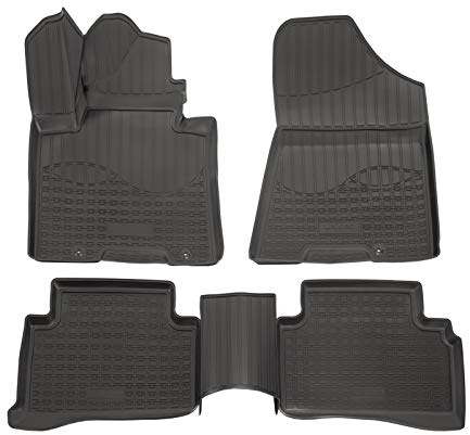 J&J AUTOMOTIVE | 3D Gummimatten Auto Matten Fussmatten Kompatibel mit Tucson TL, TLE 2015-2020, Rand cca 4cm, Allwetter, 4Tlg, Premium Qualität