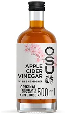 OSU Apple Cider Vinegar with The Mother and Apple Juice 500 ml. Vegan Friendly & Gluten Free