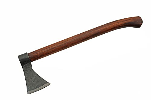 SZCO Supplies 16 Viking Style Hand-Forged Axe - Carbon Steel Blade with Wooden Handle, Medieval Slavic Trade Axe for Chopping, Camping, and Historical Reenactments