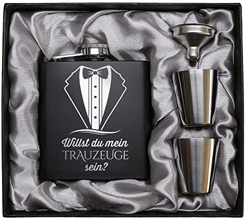 Willst du mein Trauzeuge sein? Flachmann Trauzeuge Fragen Mann Geschenke