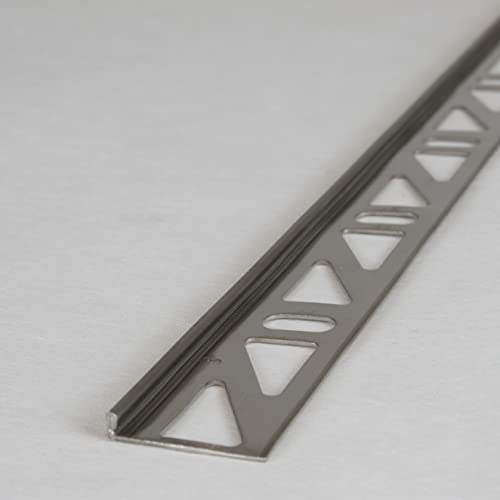 Abschlussprofil | Edelstahl | Silber | Breite 23 mm | Höhe 11 mm | Länge 2500 mm | Fliesenprofil | 1 Stück