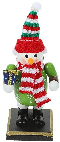 Abaodam Pupazzo Di Natalizio in Legno Schiaccianoci Decorazione Da Tavolo Ornamento Pupazzo Di Figura Di Natale Regalo Stagionale