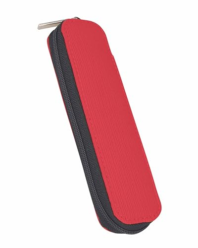 Online Stifte-Etui, Stylisches Stiftemäppchen mit Reißverschluss, mit 2 Stift-Schlaufen, Tasche für Kugelschreiber, Füller, Pinsel etc, Federmäppchen für Schule, Uni & Büro