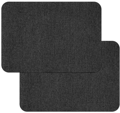 2 Pcs Canvas Repair Patch Self-Adhesive Fabric Repair Patch 11 X 8inch Waterproof Canvas Repair Kit for Sofas, Tents, Furniture, Car Seats, Lounge Chairs, Awnings (Black)
