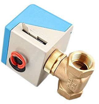 FESTAS 1 Stück 1/2 3/4 1 Zoll motorisierte elektrische Messing-Kugelventile 2-Draht AC220V Zwei-Wege-Stopp-Absperrventil (Größe: 1 (Color : 24vac, Size : 1 Inch)