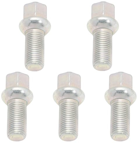 ZEALfix Bulloni dadi ruota per A3 A4 A6 TT Sk-da Fabia 0ctavia Superb, Bulloni ruota per Golf Bora Polo Caddy Passat Jetta Beetle Tiguan Seat Altea Ibiza Leon Toledo, 8D0601139A 8D0601139D