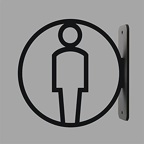 LXYDPZ Panneau de Porte de Toilette pour Hommes et Femmes, Panneaux de WC, Plaque Acrylique de 7,9 × 7,1 Pouces pour Parking de Magasin d'hôtel (1) (1) (2)