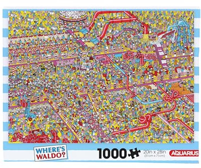 AQUARIUS Where's Waldo? Cake Factory 1 000 st pussel (1 000 bitars pussel) – bländfri – precisionspassning – officiellt licensierad var Waldo varor och samlarobjekt – 56 x 71 cm