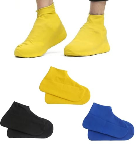 3 Paia Copriscarpe Impermeabili,Copri Scarpe per Pioggia Riutilizzabile,Copri Scarpe Pioggia,Adatto per Giornate di Pioggia all'aperto,Giornate Nevose e Strade Fangose,Misura Scarpa Europea (38-46)
